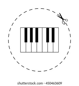 piano  - black vector icon