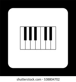 piano -  black vector icon