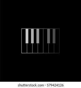piano -  black vector icon