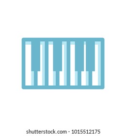 piano blue outline icon