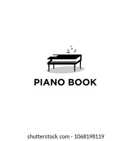 Piano book logo vector, eps 10