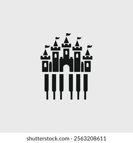 Piano castle logo for sale.