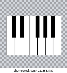 Piano Chords or piano key notes chart on transparent  background vector illustration