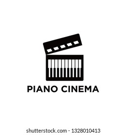 piano cinema logo design inspiration