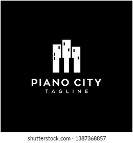 piano city concept logo design
