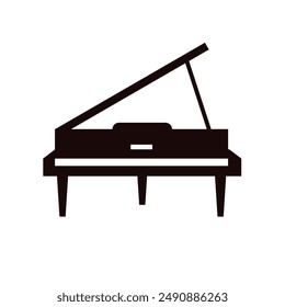 piano, classical music - vector icon
