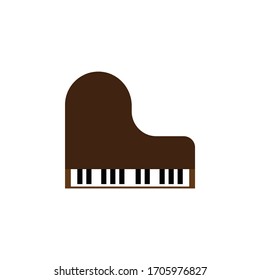 piano color illustration icon on white background