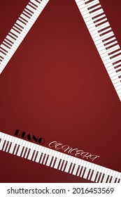 Piano concert composition. Vector illustration. The concept of creating a cover, poster, banner. All design elements without cropping.