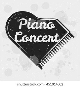 Piano concert. Music instrument piano.