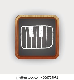 piano doodle drawing