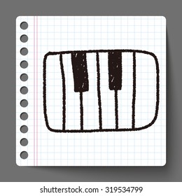 piano doodle drawing