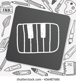 piano doodle drawing