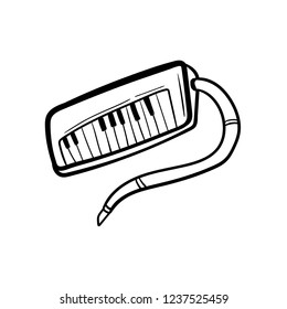 piano doodle icon vector flat black