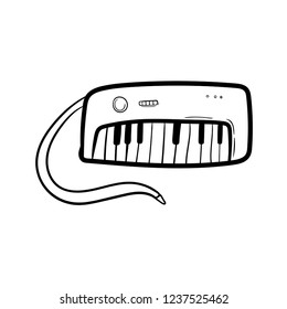 piano doodle icon vector flat black