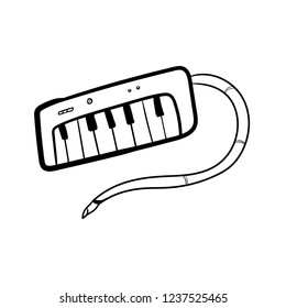 piano doodle icon vector flat black