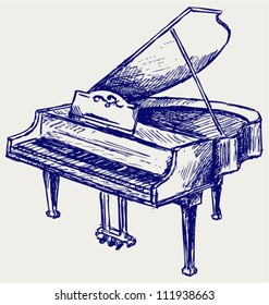 Piano. Doodle Style