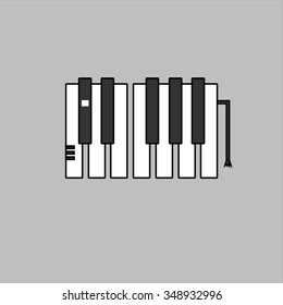 piano elephant vector