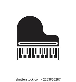 Piano Filled Icon Vector Illustration