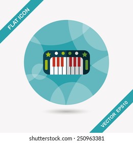 piano flat icon with long shadow,eps10