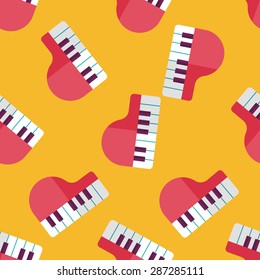 piano flat icon,eps10 seamless pattern background