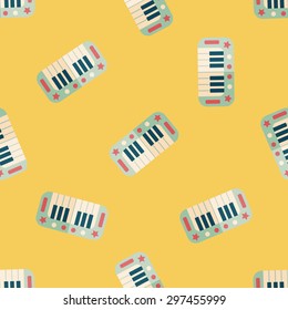 piano flat icon,eps10 seamless pattern background