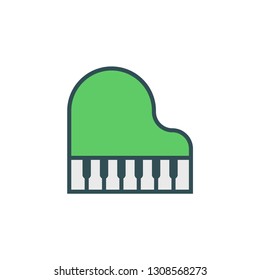 Piano flat vector icon sign symbol