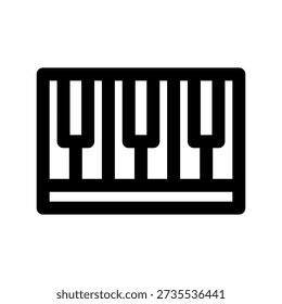 Piano form Multimedia Set Icon Vector