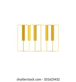 piano -  gold vector icon
