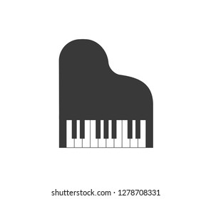 Piano Icon Black Piano Illustration Stock Vector (Royalty Free ...