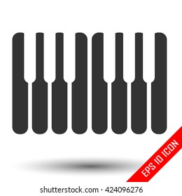 Piano icon. Piano buttons logo. Flat icon of piano buttons