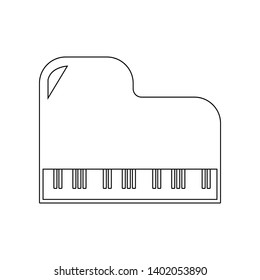 Piano icon. Element of music instrument for mobile concept and web apps icon. Outline, thin line icon for website design and development, app development