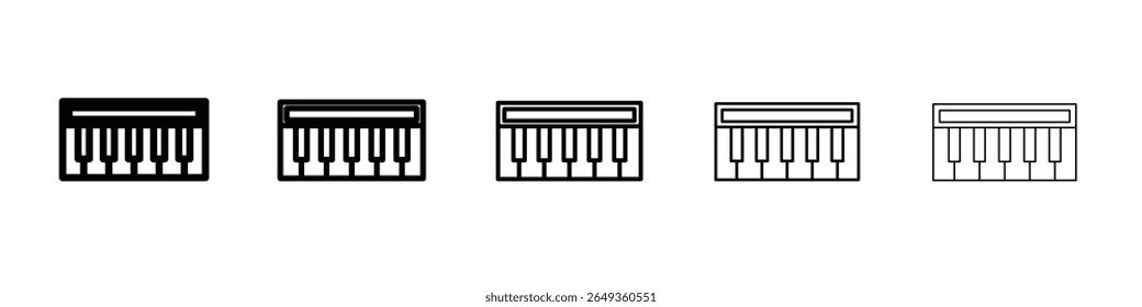 piano icon Flat design on isolated background