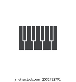 Icono de piano plano y diseño de conjunto simple