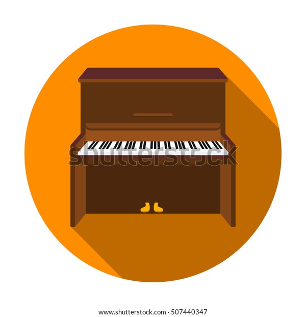 Piano icon\
in flat style isolated on white background. Musical instruments\
symbol stock vector\
illustration
