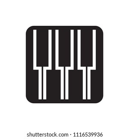 Piano icon flat vector template design trendy