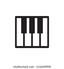 Piano icon flat vector template design trendy