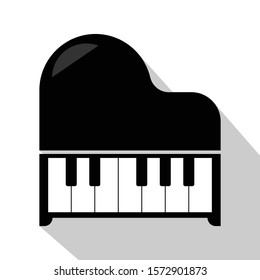 piano icon illustration,  flat vector of music instrument icons