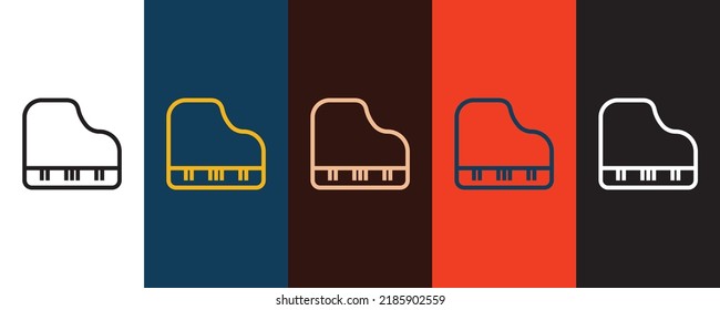 Icono de icono de piano símbolo vectorial aislado