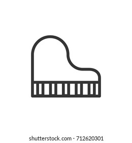 Piano icon, illustration isolated vector sign symbol
