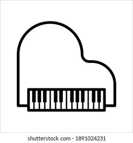 Piano Icon Isolated on White Background. color editable eps 10