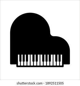 Piano Icon Isolated on White Background. color editable eps 10