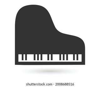 Piano Icon Isolated on White Background