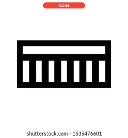 piano icon isolated sign symbol vector illustration - high quality black style vector icons
