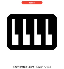 piano icon isolated sign symbol vector illustration - high quality black style vector icons
