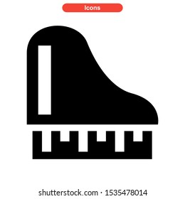 piano icon isolated sign symbol vector illustration - high quality black style vector icons
