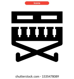 piano icon isolated sign symbol vector illustration - high quality black style vector icons
