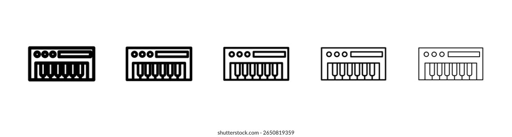 Icono de piano aislado Vector sobre fondo blanco