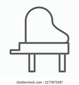 piano icon, keyboard vector, organ illustration