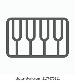 piano icon, keyboard vector, organ illustration