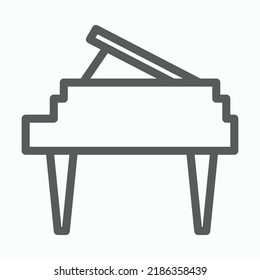 piano icon, keyboard vector, organ illustration